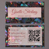 Brow Artist Black Opal Gemstone QR Code 名刺