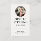 Brow Artist Blush & Navy Photo QR Code  名刺 (正面)