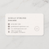 Brow Artist Feminine Professional 名刺 (裏面)