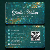 Brow Artist Green QR Code 名刺