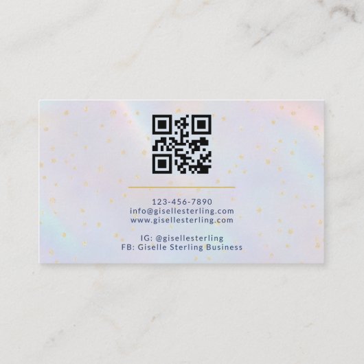 Brow Artist Holographic  名刺 (裏面)