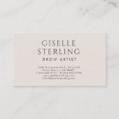 Brow Artist Minimalist Luxury Neutral Modern 名刺 (正面)