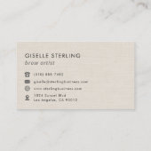 Brow Artist Modern Minimalist 名刺 (裏面)