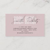 Brow artist modern typography script neutral pink 名刺 (裏面)