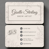 Brow Artist Neutral Floral 名刺