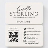 Brow Artist Neutral QR Code 名刺