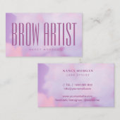 Brow Artist Purple Pastel Holographic  名刺 (正面/裏面)
