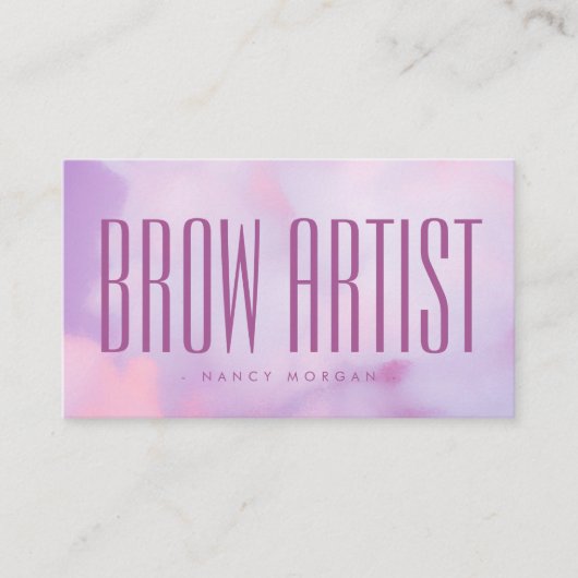 Brow Artist Purple Pastel Holographic  名刺 (正面)