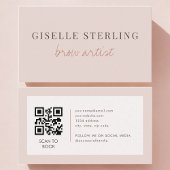Brow Artist QR Code Blush Pink  名刺