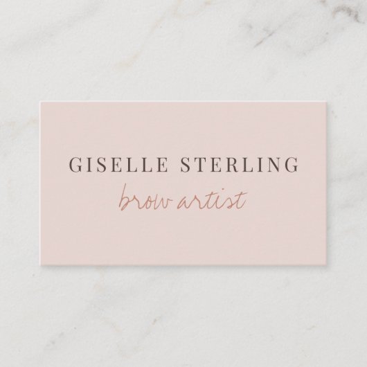 Brow Artist QR Code Blush Pink  名刺 (正面)