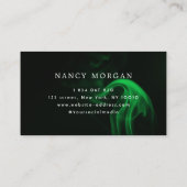Brow Artist Typography Green Neon Business Card 名刺 (裏面)