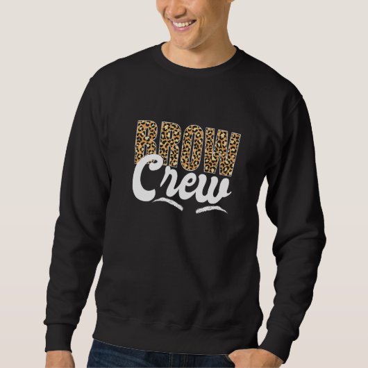 Brow Crew Brow Artist Brow Tech Leopard Brow Crew スウェットシャツ (正面)