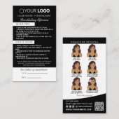 Brow Microblading After Care &アポイントメント 名刺 (正面/裏面)