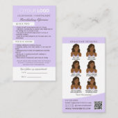 Brow Microblading After Care &アポイントメント 名刺 (正面/裏面)