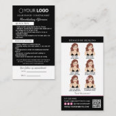 Brow Microblading After Care &アポイントメント 名刺 (正面/裏面)