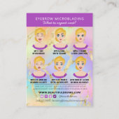 Brow Microblading After Care &アポイントメント 名刺 (裏面)
