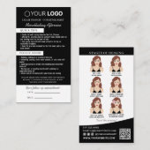 Brow Microblading After Care &アポイントメント 名刺 (正面/裏面)