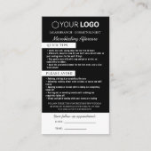 Brow Microblading After Care &アポイントメント 名刺 (正面)