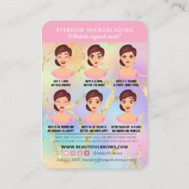 Brow Microblading Instructions 気に & Appt 名刺