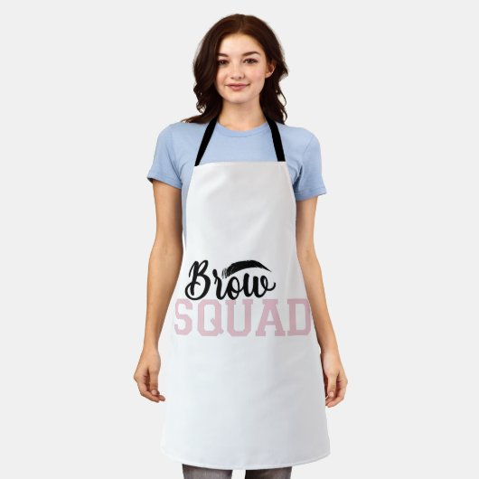 Brow Squad Makap Artist Brow Tech Brow エプロン (着用した状態)