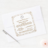 Brownあなたのロゴを追加FLORIDAコテージ食品法ラベル スクエアシール (封筒)