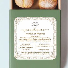 Brownあなたのロゴを追加FLORIDAコテージ食品法ラベル スクエアシール