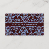 BrownおよびBlue Monogram Sデザイナー 名刺 (裏面)