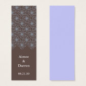 BrownとBlue Pattern、結婚のギフトラベル (正面&裏面)