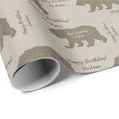 BrownとCaramel Bearのメ素朴ッセカスタムージ ラッピングペーパー (ロールコーナー)