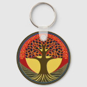 BrownとNavy Tree of Life Keychain キーホルダー (正面)
