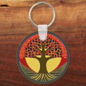 BrownとNavy Tree of Life Keychain キーホルダー (正面)