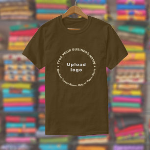 Brownのラウンドパターン文字のビジネスブランド Tシャツ