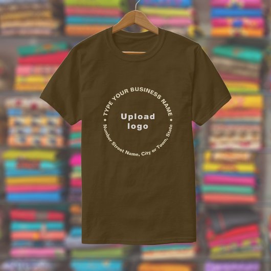 Brownのラウンドパターン文字のビジネスブランド Tシャツ