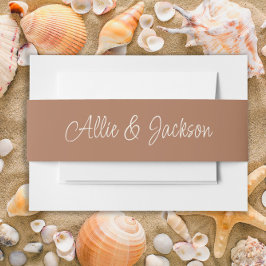 Brownスクリプト結婚の名前 招待状ベリーバンド