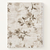 Brownフローラデザイン ノートブック (裏面)