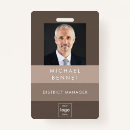 Brownモダン Businessの写真ID バッジ