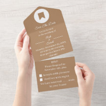 Brown日付招待状をすべて1つ保存