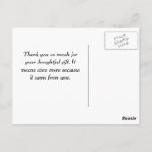 Brown素朴とYellow Thank You For the Gift ポストカード (裏面)