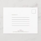 Brown ミニマル Creamで日付を保存する 案内ポストカード (裏面)