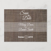 Brown 素朴 Background日付の保存 ポストカード (正面)
