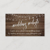 Brown 素朴 Wood & Light StringsのWebサ結婚イト エンクロージャーカード (正面)