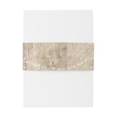 Brown 素朴 Wood & Lights "You are" (ブラウン材とライトの招待され使用 招待状ベリーバンド (裏面例)