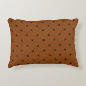 Brown accent pillows / Cushions with black pattern アクセントクッション (正面)