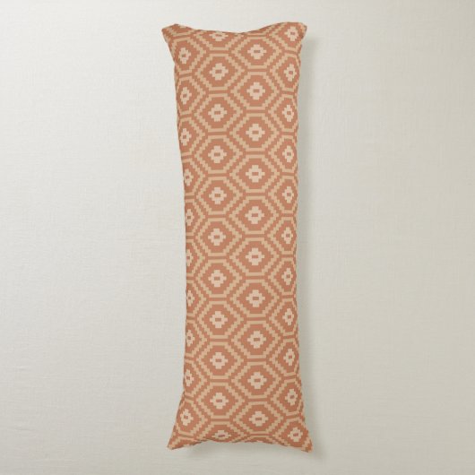 Brown African Pattern Body Pillow ボディピロー (正面縦)