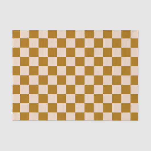 Brown and beige checkerboard pattern 薄葉紙 (正面)