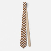 Brown and beige chevron ネクタイ (正面)
