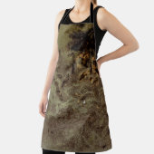 Brown and black abstract painting エプロン (インサイチュ)