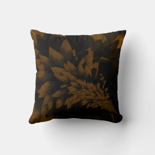 Brown and Black Bloom クッション (裏面)