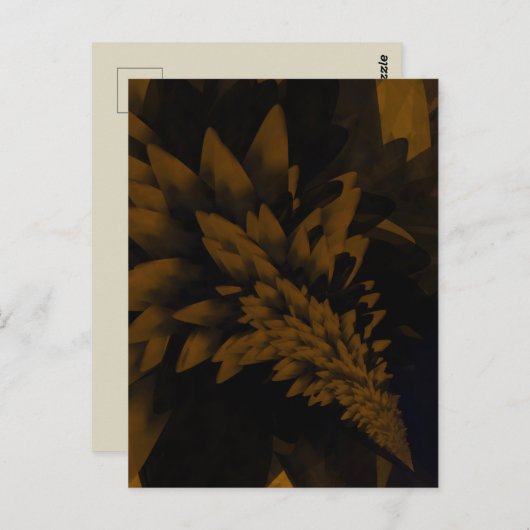Brown and Black Bloom ポストカード (正面/裏面)