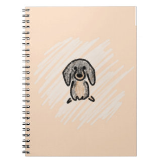 brown and black dachshund notebook ノートブック